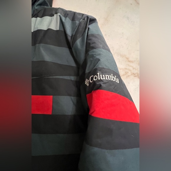 Columbia Boys 14/16 Multicolored Ice Slope Waterproof Winter Hooded Parka - Picture 2 of 7
